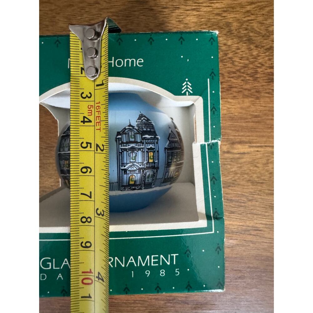 Hallmark 1985 Glass Christmas Ornament New Home Keepsake Vintage - Picture 10 of 10